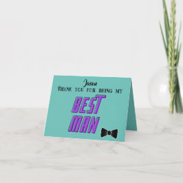 Tack för att du är min best man! Redigerbar Kort