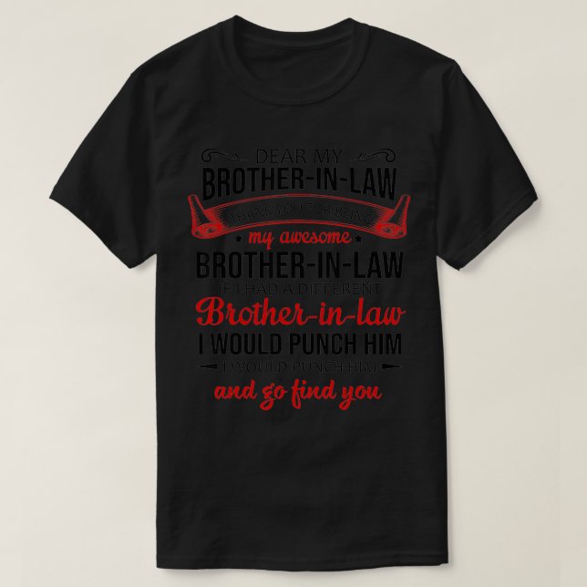 Tack för att du är min bror. t shirt (Design framsida)