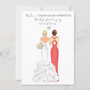 Tack för att du är min Maid of honor Inbjudningar