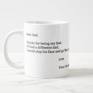 Tack för att du är min pappa - Kärlek citat Jumbo Mugg