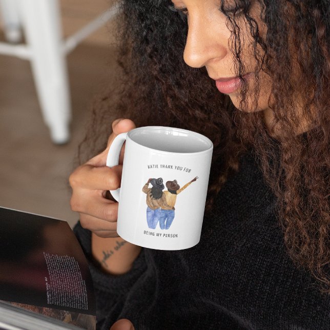 Tack för att du är min person | Bästa vän Kaffemugg (Skapare uppladdad)