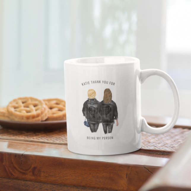 Tack för att du är min person | Bästa vän Kaffemugg (Skapare uppladdad)