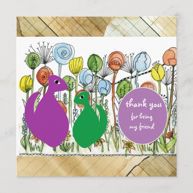 Tack för att du är min vän kort (Framsida)