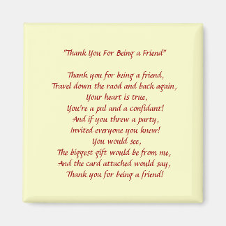 Tack för att du är min vän - Magnet