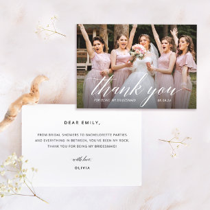 Tack för att du är mitt Bridesmaid Photo Inbjudningar