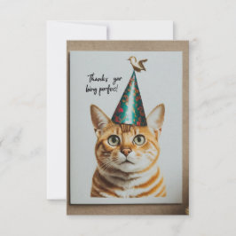 "Tack för att du är perfekt" Tack Kort