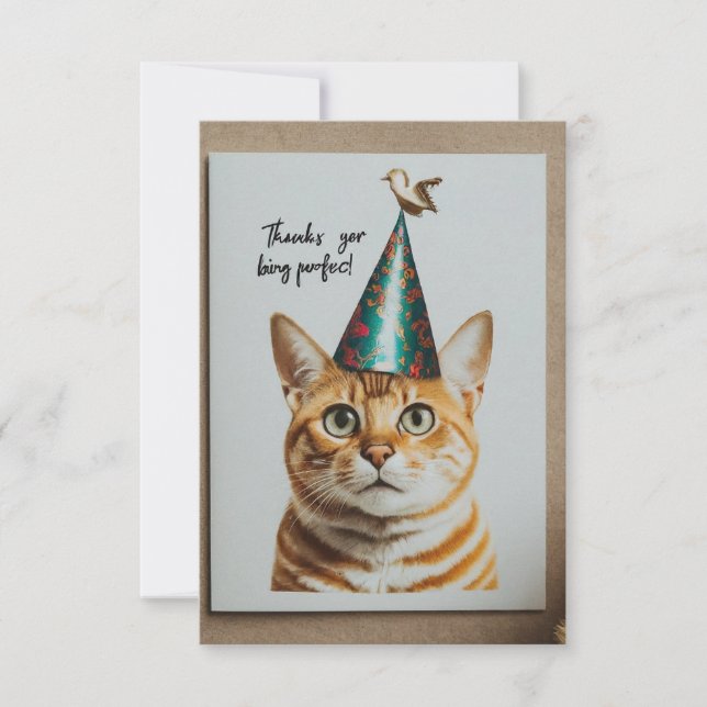 "Tack för att du är perfekt" Tack Kort (Framsida)