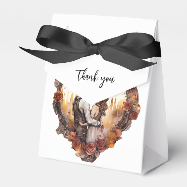 Tack för att du är Romantic Steampunk vattenfärgsp Presentaskar (Framsidan Sidan)