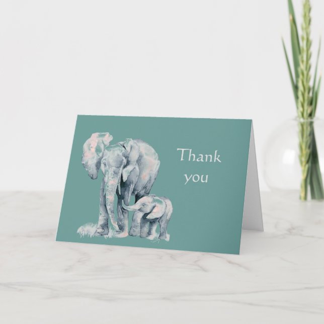 Tack för att du är så Fantastisk Elephant Parent Kort (Framsida)