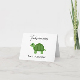 Tack för att du är Turtley Fantastisk - Pun Card Kort