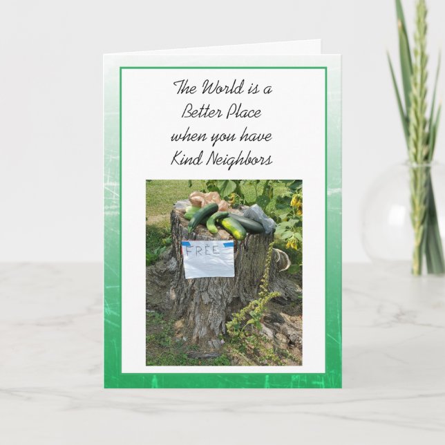 Tack för att du är vänliga grannar kort (Framsida)