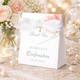 Tack för att du bekräftade rosa ros blommigt-flic presentaskar