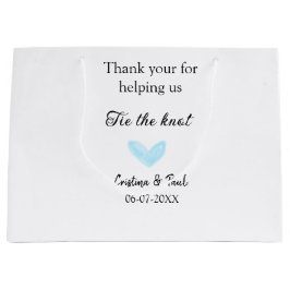 Tack för att du binder knölblått hjärta bröllop.