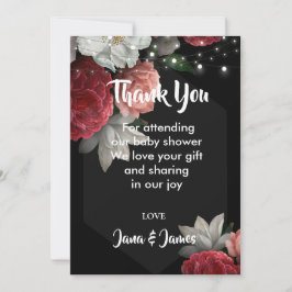 Tack för att du bjudit in Burgundy-blommigt Inbjudningar