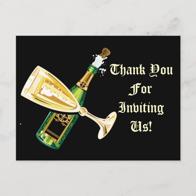 Tack för att du bjudit in oss till ett kampanjvyko vykort (Framsida)