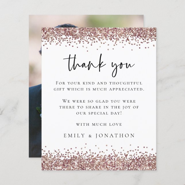 Tack för att du budgeterade Ro Photo Bröllop White (Fram/baksida)