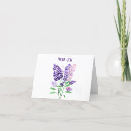 Tack för att du Card Lilacs blommigt lila vår Kort