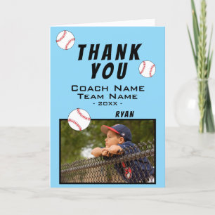 Tack för att du Coach Baseball Boll-fotokort