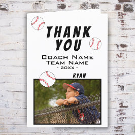 Tack för att du Coach Baseball Photo Card