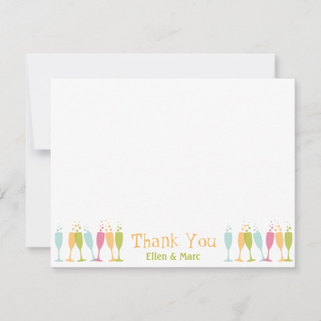 Tack för att du dansade champagneglasögon i färg. (Framsida)