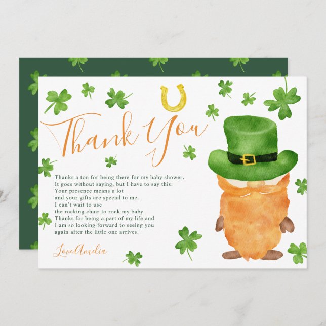 Tack för att du duschade vattenfärskbebisen i St P (Fram/baksida)