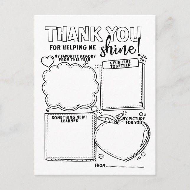 Tack för att du färgade helg vykort (Framsida)