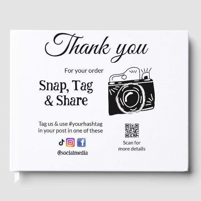 Tack för att du fäster märkrn  mediakamera lägga t gästböcker (Framsida)