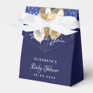 Tack för att du fick blåa guld-ballonger från baby presentaskar