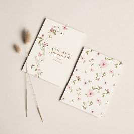 Tack för att du fick Blommigten Bunny Rosa Baby Sh