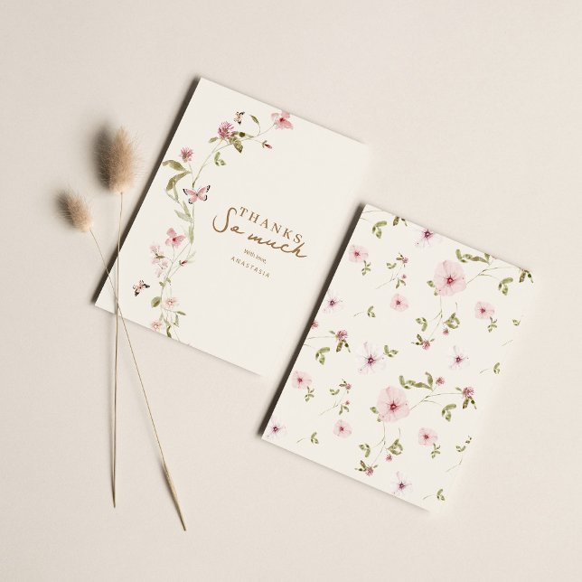 Tack för att du fick Blommigten Bunny Rosa Baby Sh (Skapare uppladdad)