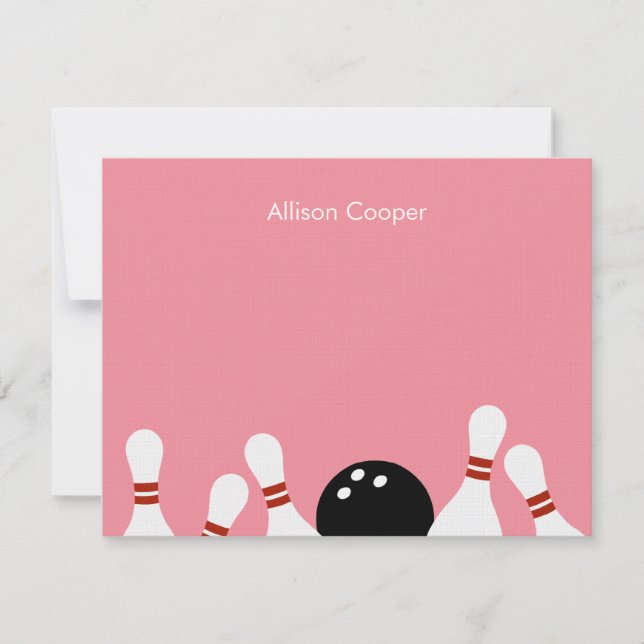 Tack för att du fick Bowling Roligt (Rosa) (Framsida)