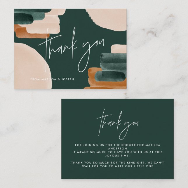 tack för att du fick en abstrakt. anteckningskort (Fram/baksida)