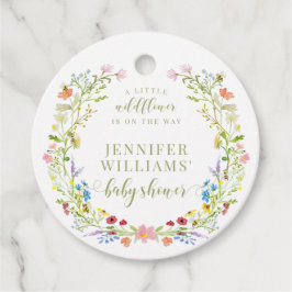 Tack för att du fick en liten liten blommdusch. gåvor etiketter