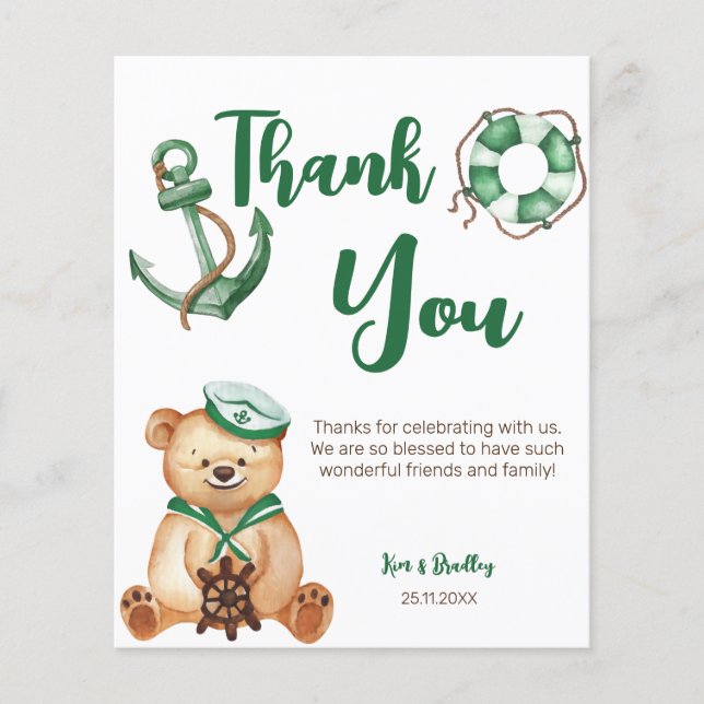 Tack för att du fick en nalle barndusch. (Framsida)