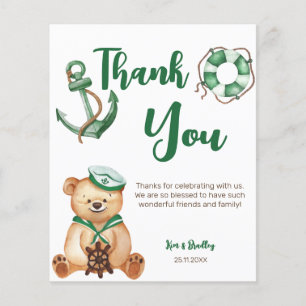 Tack för att du fick en nalle barndusch.