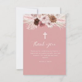 Tack för att du fick ett dammigt blommigt-baptism inbjudningar