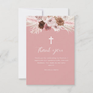 Tack för att du fick ett dammigt blommigt-baptism inbjudningar