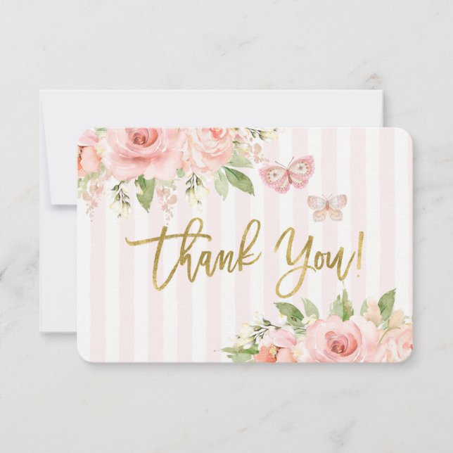 Tack för att du fick ett rosa av babyduschflickan (Framsida)