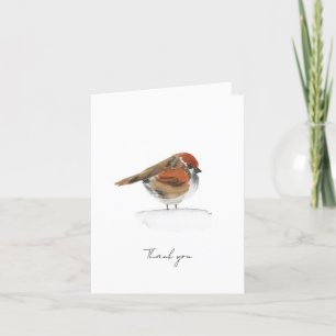 Tack för att du fick ett Watercolor Bird-kort Kort