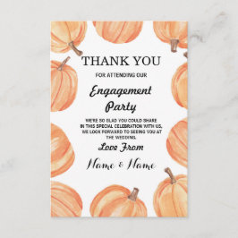 Tack för att du fick Förlovning Bröllop Pumpkin Fa Inbjudningar