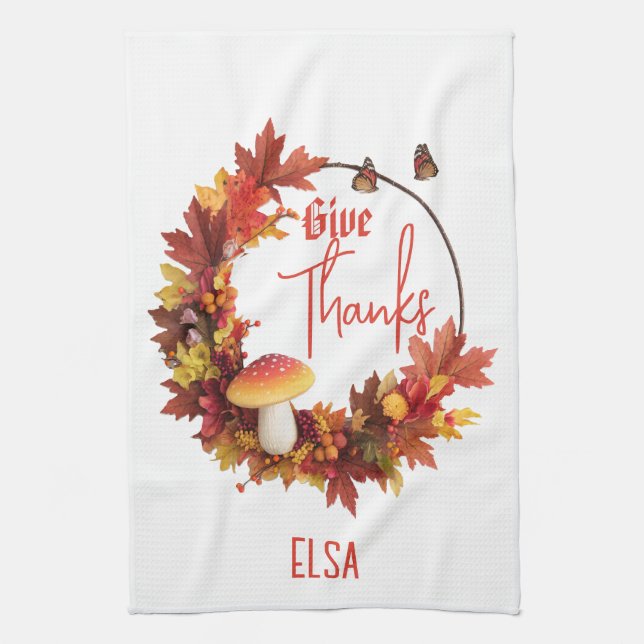 Tack för att du fick Ge under hösten Kökshandduk (Vertikal)