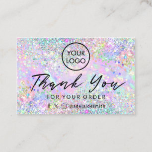 Tack för att du fick glitter visitkort