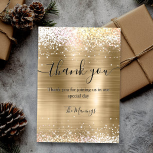 Tack för att du fick guld-faux silver glitter kort
