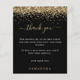 Tack för att du fick Guld Glitter Photo Hen Party