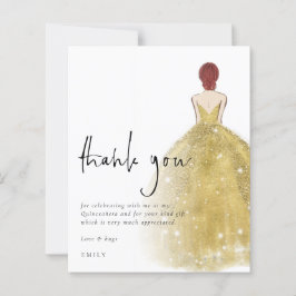 Tack för att du fick Guld Gown Photo Auburn Quince