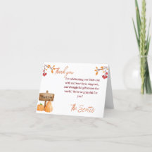 Tack för att du fick kort, lilla pumpa