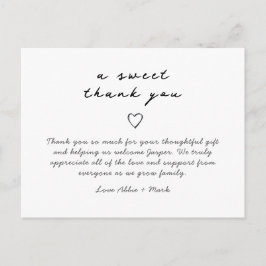 Tack för att du fick kortet elegant baby vykort