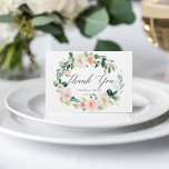 Tack för att du fick kortet Vår  Blommigt Wandeand<br><div class="desc">Tack för elegant bröllop-kortet som innehåller en utandning av vattenfärgade blommor i  rosa och vita med grönt löv. Om du vill ha en mer avancerad anpassning av den här designen klickar du på knappen Anpassa. Matchande objekt är också tillgängliga.</div>