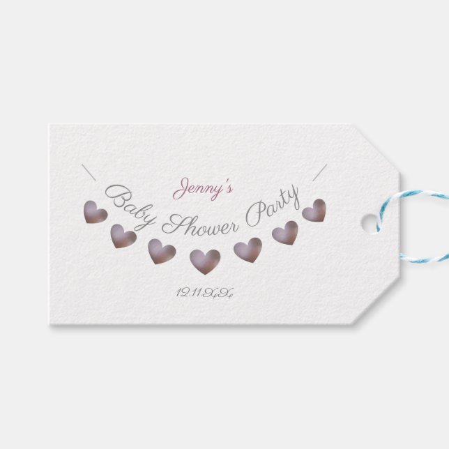 Tack för att du fick lila hjärtklappning. presentetikett (Framsidan (Horisontell))