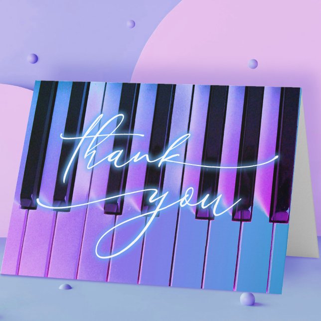 Tack för att du fick neon piano kort (Skapare uppladdad)